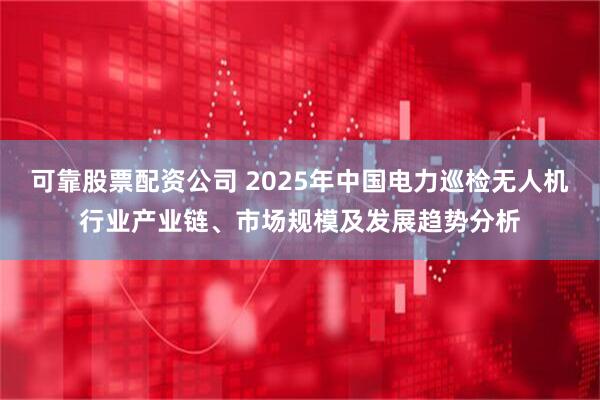 可靠股票配资公司 2025年中国电力巡检无人机行业产业链、市场规模及发展趋势分析